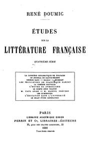 Cover of: Etudes sur la Litterature Francaise