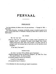 Cover of: Fervaal: action musicale en trois actes et un prologue