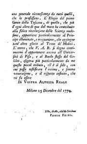 Cover of: Elogio del Galileo by Paolo Frisi