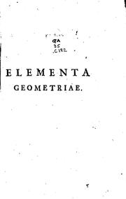 Cover of: Elementa geometriae qvae nova