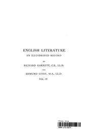 Cover of: English Literature An Illustrated record in Eight Volumes Volume IV-Part 1 From the age of ...