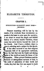 Cover of: Elizabeth Thornton Or, The Flower and Fruit of Female Piety