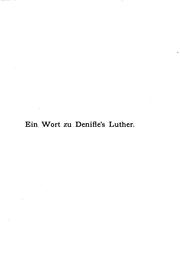 Cover of: Ein Wort zu Denifle's Luther