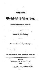 Cover of: England's Geschichtsschreiber von der frühesten bis auf unsere Zeit