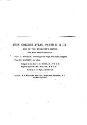 Cover of: Eton college atlas by Charles Grenfell Nicolay