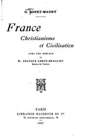 Cover of: France, christianisme et civilisation