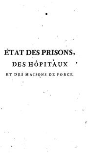 Cover of: Etat des prisons, des hôspital et des maisons de force by John Howard