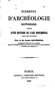 Cover of: Eléments d'archéologie nationale, précedés d'une histoire de l'art monuments ...