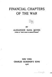 Cover of: Financial Chapters of the War