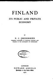 Cover of: Finland; Its Public and Private Economy