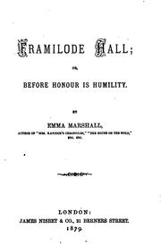 Cover of: Framilode hall; or, Before honour is humility