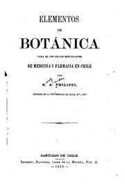 Cover of: Elementos de botánica para el uso de los estudiantes de Medicina I Farmacia ...