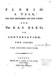 Cover of: Florio: a Tale: And The Bas Bleu, Or, Conversation : Two Poems