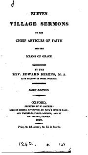 Cover of: Eleven village sermons on the chief articles of faith and the means of grace