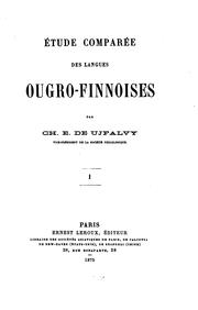 Cover of: Etude comparée des langues ougro-finnoises I: 1ère partie