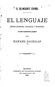 Cover of: El lenguaje: Estudio filológico, psicológico y sociológico; con dos ... by Rafael Salillas