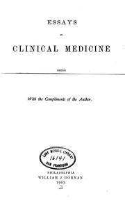 Essays on clinical medicine by Beverley Robinson