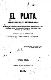 Cover of: El plata cientifico y literario