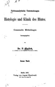 Cover of: Farbenanalytische Untersuchungen zur Histologie und Klinik des Blutes