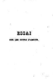 Cover of: Essai sur les cours d'amour