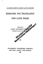Cover of: Exercises for Translation Into Latin Prose