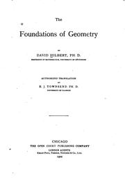 Cover of: The Foundations of Geometry by David Hilbert