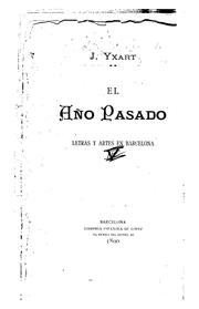 Cover of: El año pasado[1885-1889]. by Josep Yxart