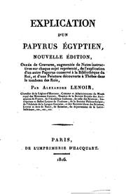 Cover of: Explication d'un papyrus égyptien
