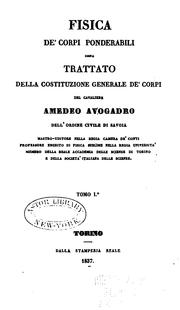 Cover of: Fisica de' Corpi ponderabili by Amedeo Avogadro