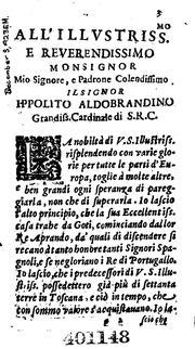 Cover of: Epitalamio di Gabriele Zinano nelle sontuosissime nozze dell' illvstrissimo ...