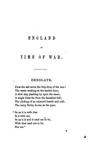 Cover of: England in time of war [poems]. by Sydney Thompson Dobell