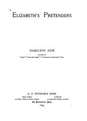 Cover of: Elizabeth's Pretenders by Hamilton Aïdé