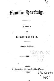 Cover of: Familie Hartwig