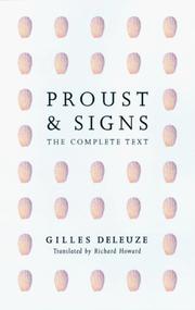 Cover of: Proust and Signs by Gilles Deleuze