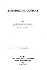 Cover of: Experimental Zoology by Thomas Hunt Morgan