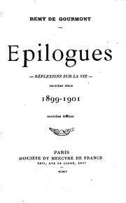 Cover of: Epilogues: réflexions sur la vie by Remy de Gourmont