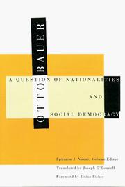 Cover of: The Question of Nationalities and Social Democracy by Otto Bauer