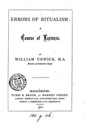 Cover of: Errors of ritualism: a course of lectures