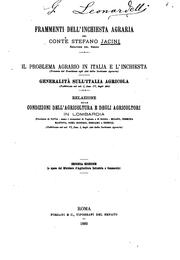 Cover of: Frammenti dell'inchiesta agraria