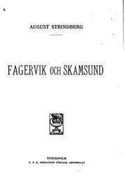 Cover of: Fagervik och Skamsund by August Strindberg