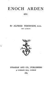 Cover of: Enoch Arden, Etc.: Etc by Alfred Lord Tennyson