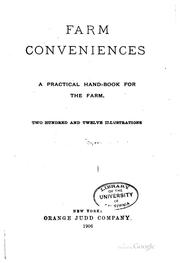 Cover of: Farm Conveniences: A Practical Handbook for the Farm