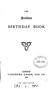 Cover of: The Festus birthday book [extracts from Festus].