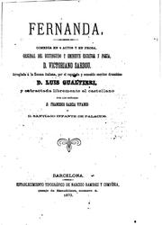 Cover of: Fernanda: Comedia en cuatro actos y en prosa by Victorien Sardou