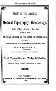 Cover of: Forest Preservation and Timber Cultivation: Report of the Committee on Medical Topography ... | M. M. Chipman