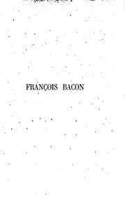 Cover of: François Bacon