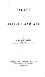 Cover of: Essays in History and Art