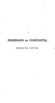 Cover of: Ferdinand en Constantia by Rhijnvis Feith