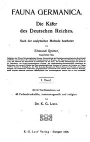 Cover of: Fauna Germanica: Die Käfer des deutschen Reiches
