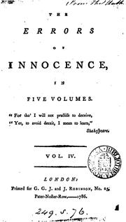 Cover of: The errors of innocence [by H. Lee].